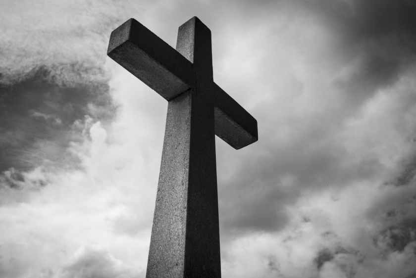 black and white cemetery christ church
